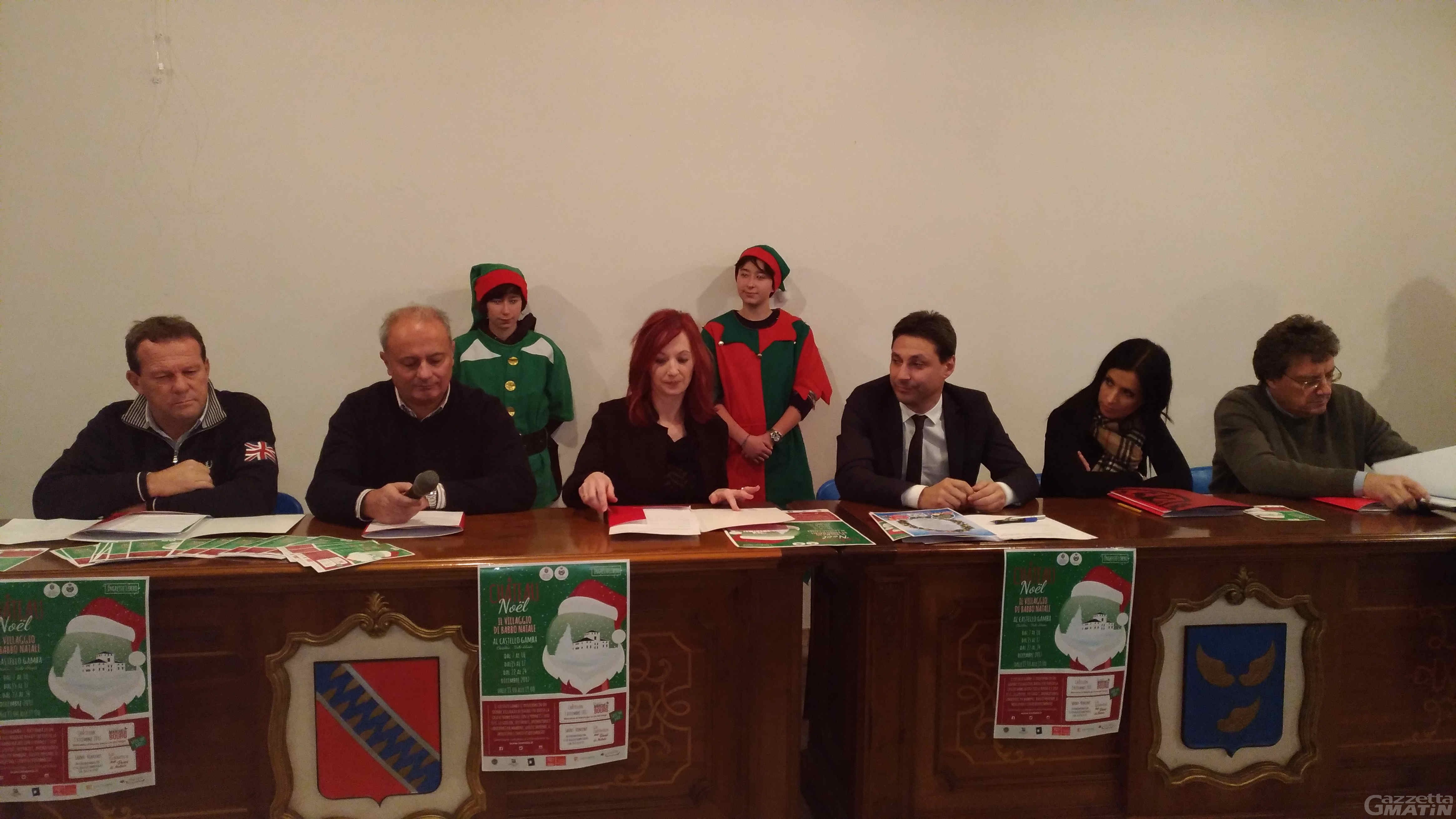Babbo Natale alloggia al castello Baron Gamba di Châtillon Babbo Natale alloggia al castello Baron Gamba di Châtillon