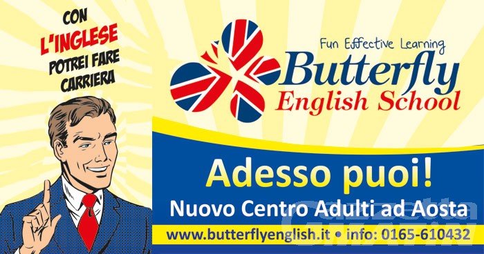 Aosta: Butterfly English School apre una nuova sede, solo per adulti Aosta: Butterfly English School apre una nuova sede, solo per adulti