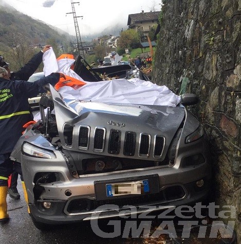 Albero schiaccia auto: morti due anziani a Lillianes Albero schiaccia auto: morti due anziani a Lillianes