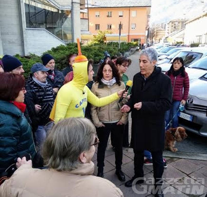 Striscia la Notizia al grattacielo alto di Aosta Striscia la Notizia al grattacielo alto di Aosta