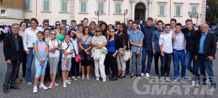 Studenti valdostani a Roma per l’inaugurazione dell’anno scolastico