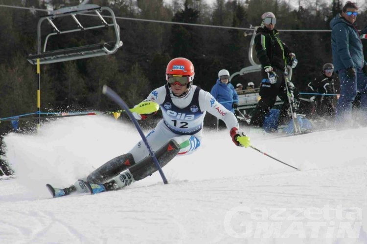 Sci alpino: Guglielmo Bosca sul gradino più alto del podio a Sarentino