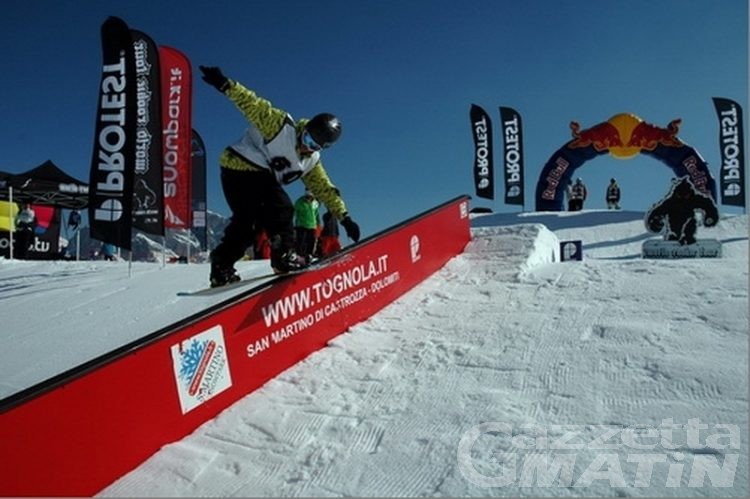 Snowboard: Emiliano Lauzi bravo nella Coppa Europa di slope style