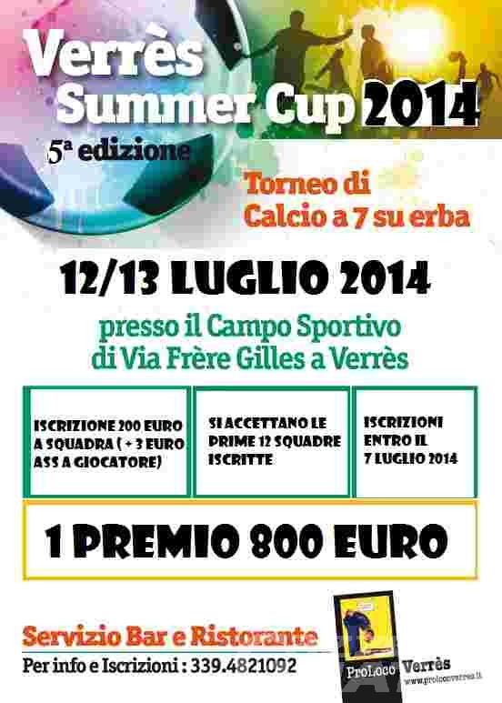 Calcio a 7: a Verrès torna la Summer Cup