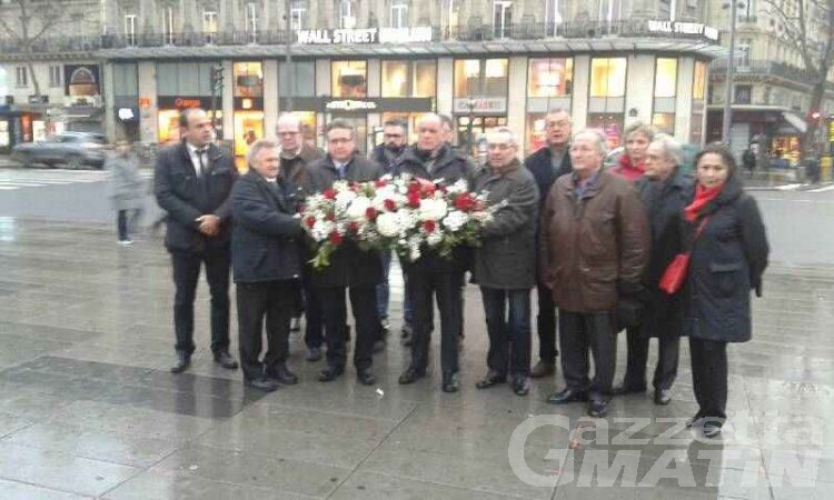 Parigi, delegazione valdostana rende omaggio alle vittime terrorismo
