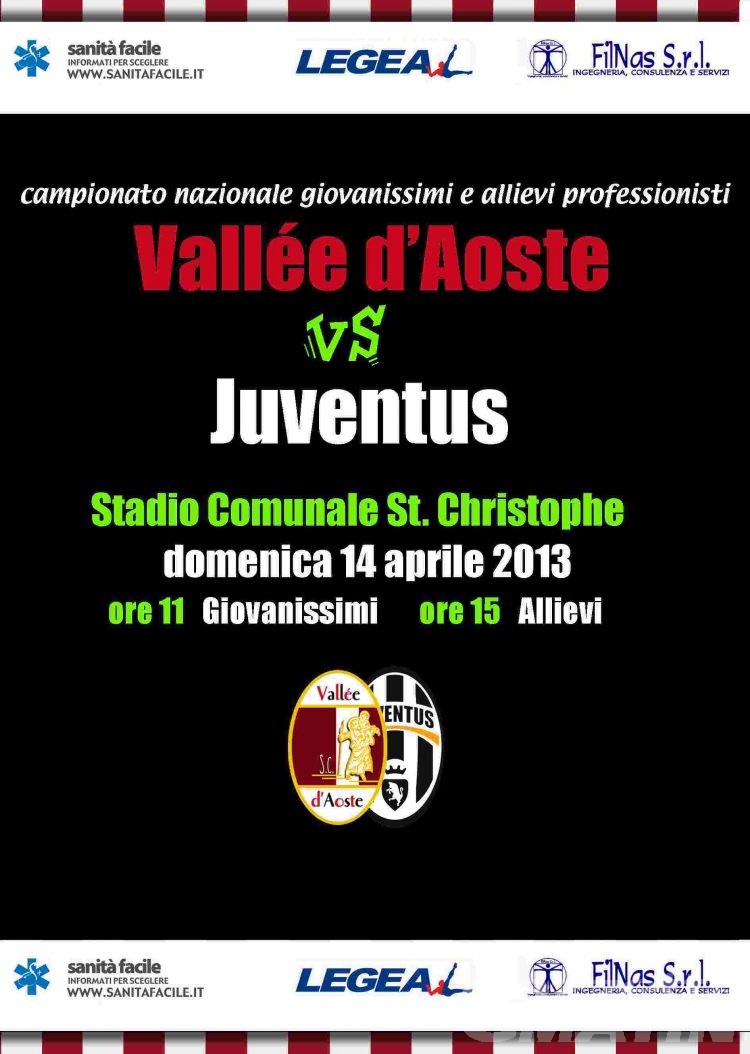 Calcio giovanile: domenica a St-Christophe la doppia sfida VdA-Juventus