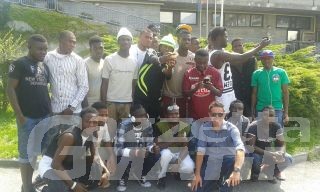 Chatillon:  24 rifugiati ghanesi e nigeriani incontrano squadra calcio Torino