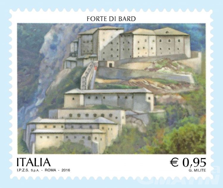 Poste: domani verrà emesso un francobollo sul Forte di Bard