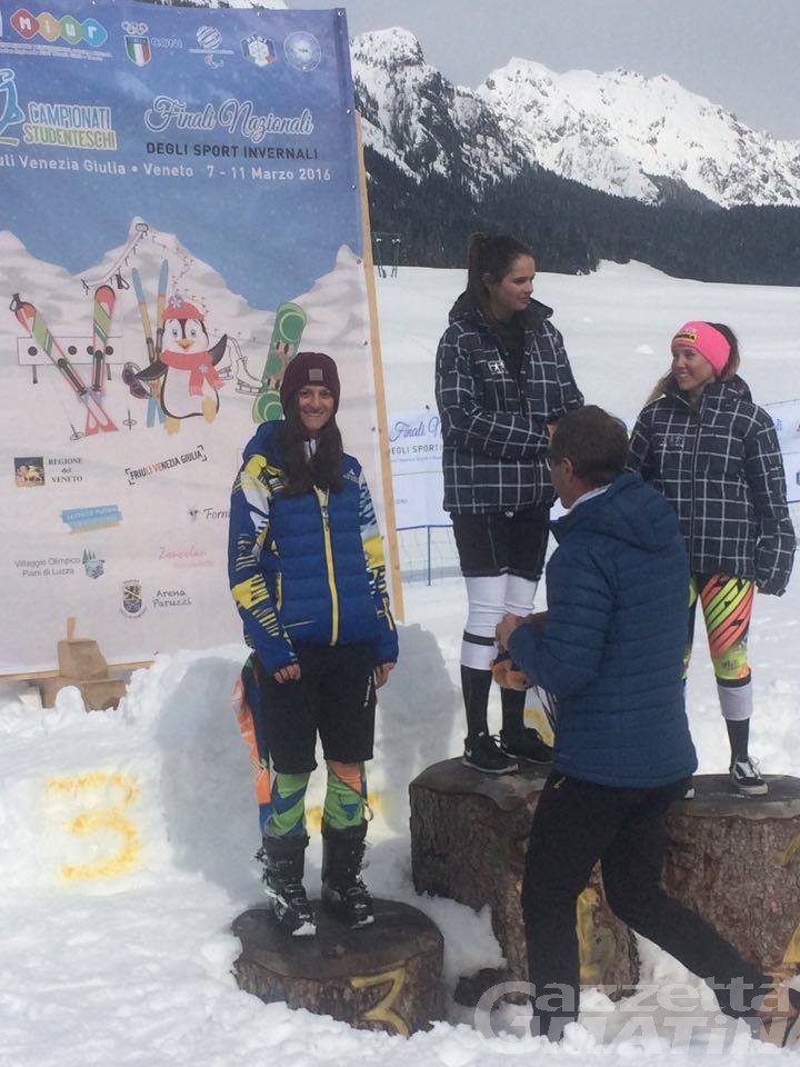 Sci alpino: staffette d’oro agli studenteschi