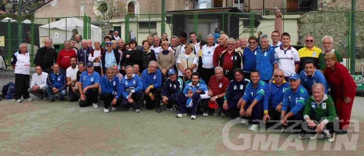 Bocce: derby in casa Aostana per gli 85 anni della S.Orso