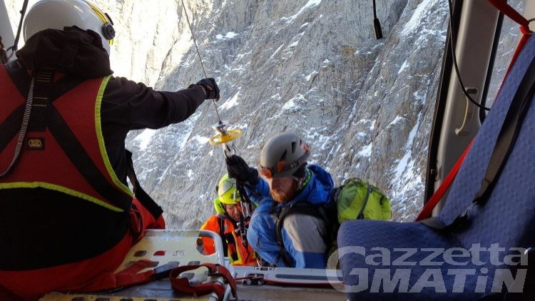 Incidenti in montagna: recuperati due alpinisti, stanchi ma illesi