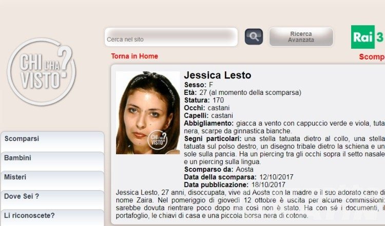 Mistero: scomparsa giovane valdostana