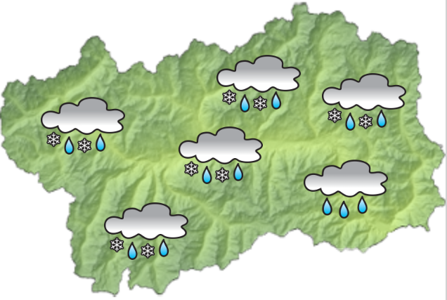 Meteo VdA: precipitazioni in aumento, forte rischio valanghe