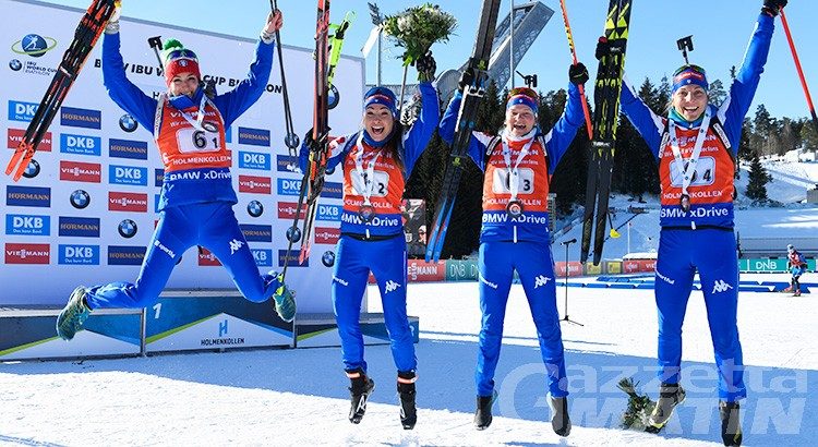 Biathlon: Nicole Gontier terza in staffetta a Holmenkollen