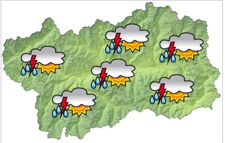 Meteo, criticità idrogeologica per forti temporali