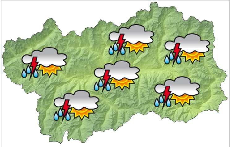 Meteo, criticità idrogeologica per forti temporali