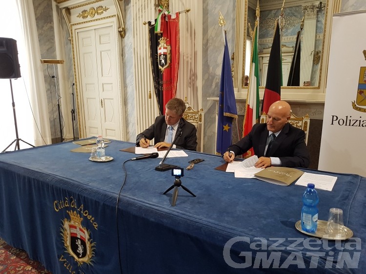 Sicurezza, Aosta sigla l’intesa con la Questura