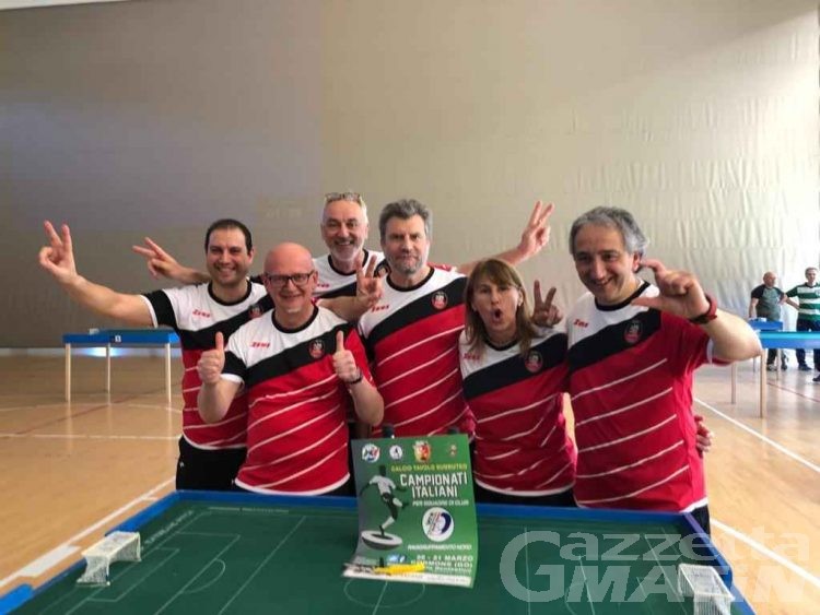 Calcio tavolo: l’Aosta promosso in serie C