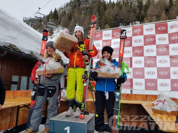 Sci alpino: Annette Belfrond seconda Aspiranti a Courmayeur