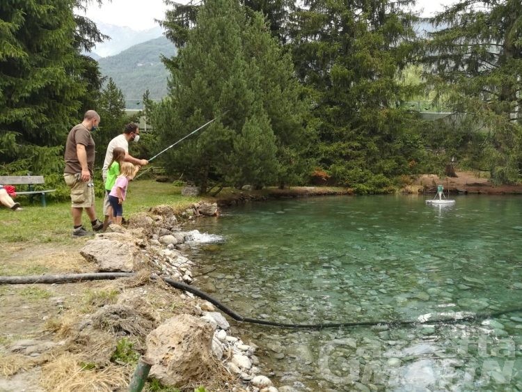 Morgex, al laghetto di pesca sportiva il sogno continua
