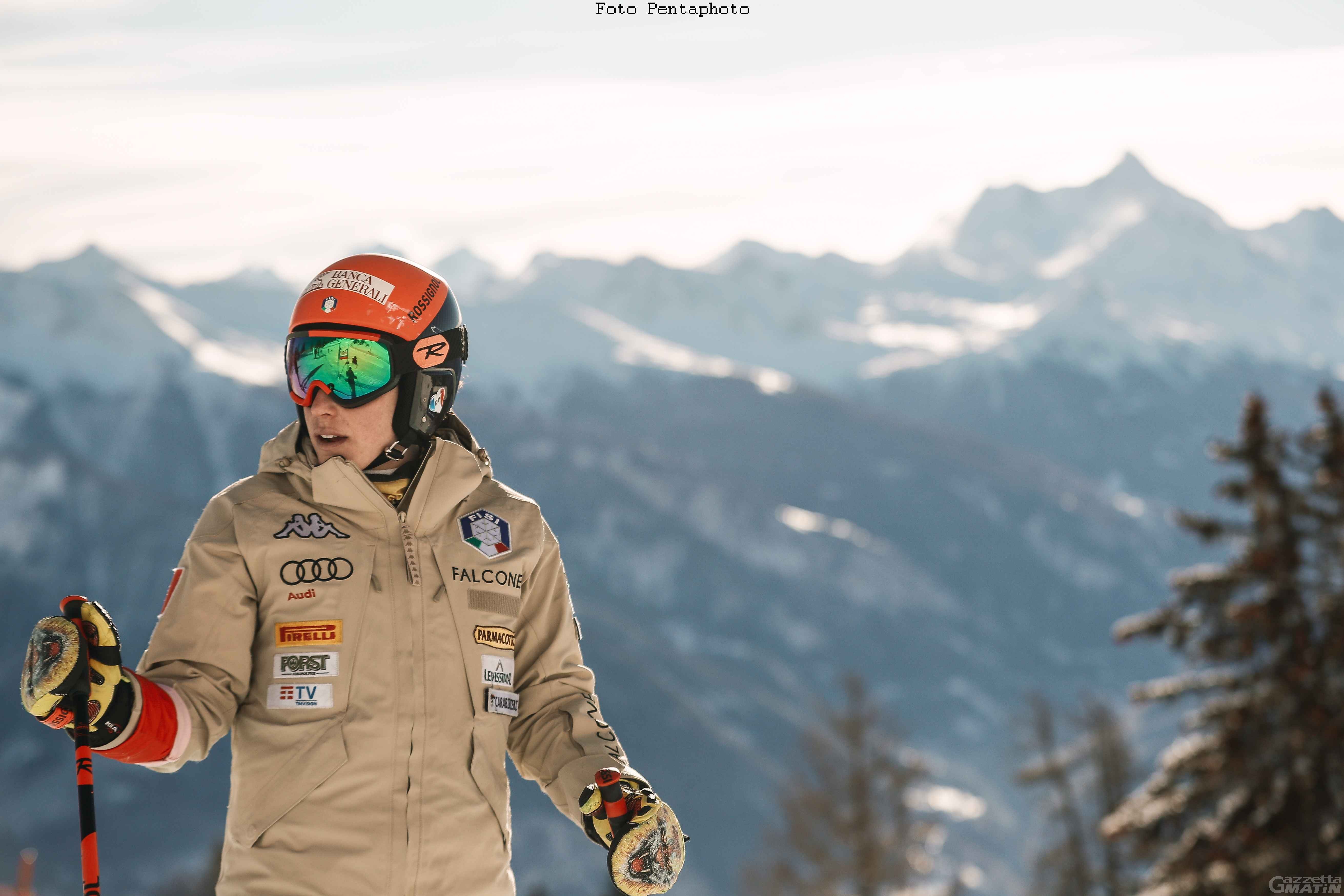 Sci alpino: Federica Brignone si allena con la squadra azzurra maschile Sci alpino: Federica Brignone si allena con la squadra azzurra maschile