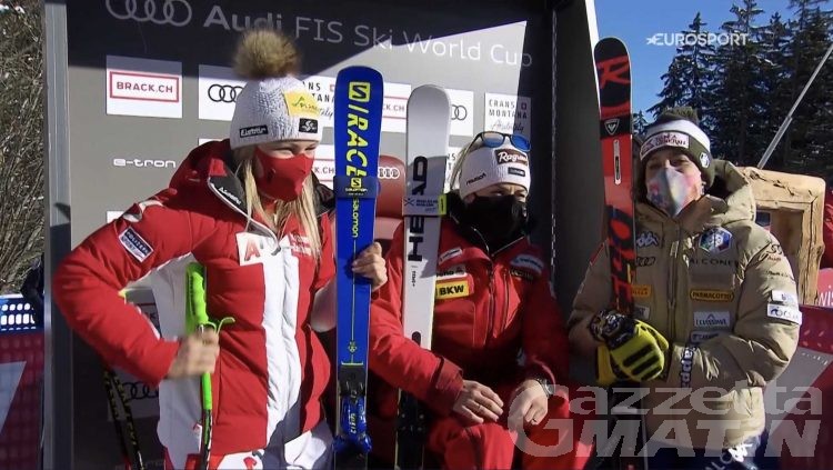 Sci alpino: Brignone torna a graffiare, è 3ª a Crans Montana