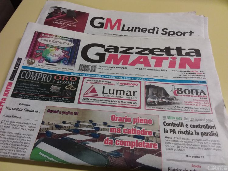Causa guasto tecnico, Gazzetta Matin non sarà in edicola lunedì 27 settembre