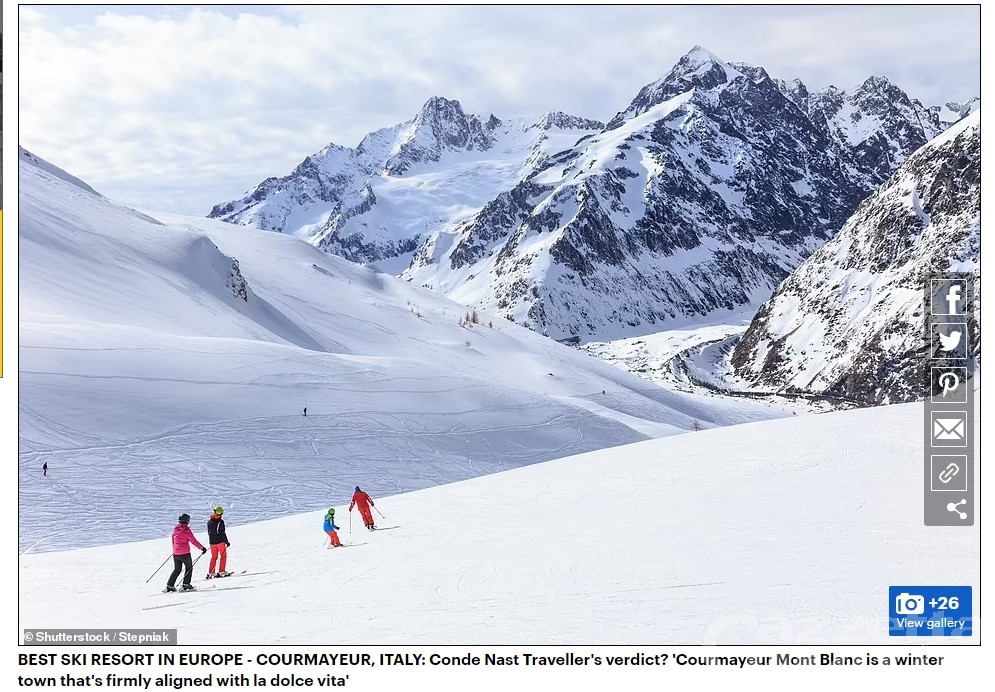 Courmayeur miglior Best Ski Resort 2021 d’Europa Courmayeur miglior Best Ski Resort 2021 d’Europa
