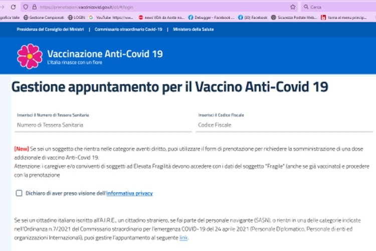 Vaccino anti-Covid: prenotazioni sul portale Poste Italiane da lunedì 8 novembre