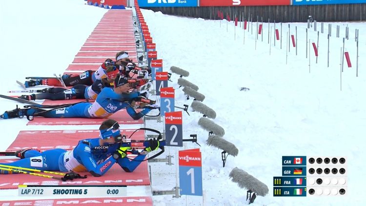 Biathlon: la staffetta maschile chiude quarta, vince la Russia