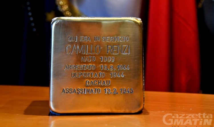 Aosta, in Questura una “pietra d’inciampo” in memoria del commissario Camillo Renzi