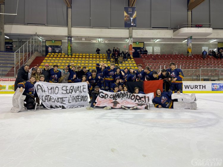 Hockey: i Gladiators scrivono la storia a Merano e volano alla finale scudetto del campionato Under 17