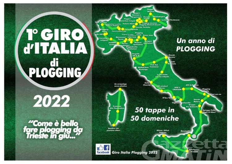 Plogging, il primo Giro d’Italia green fa tappa a Pollein