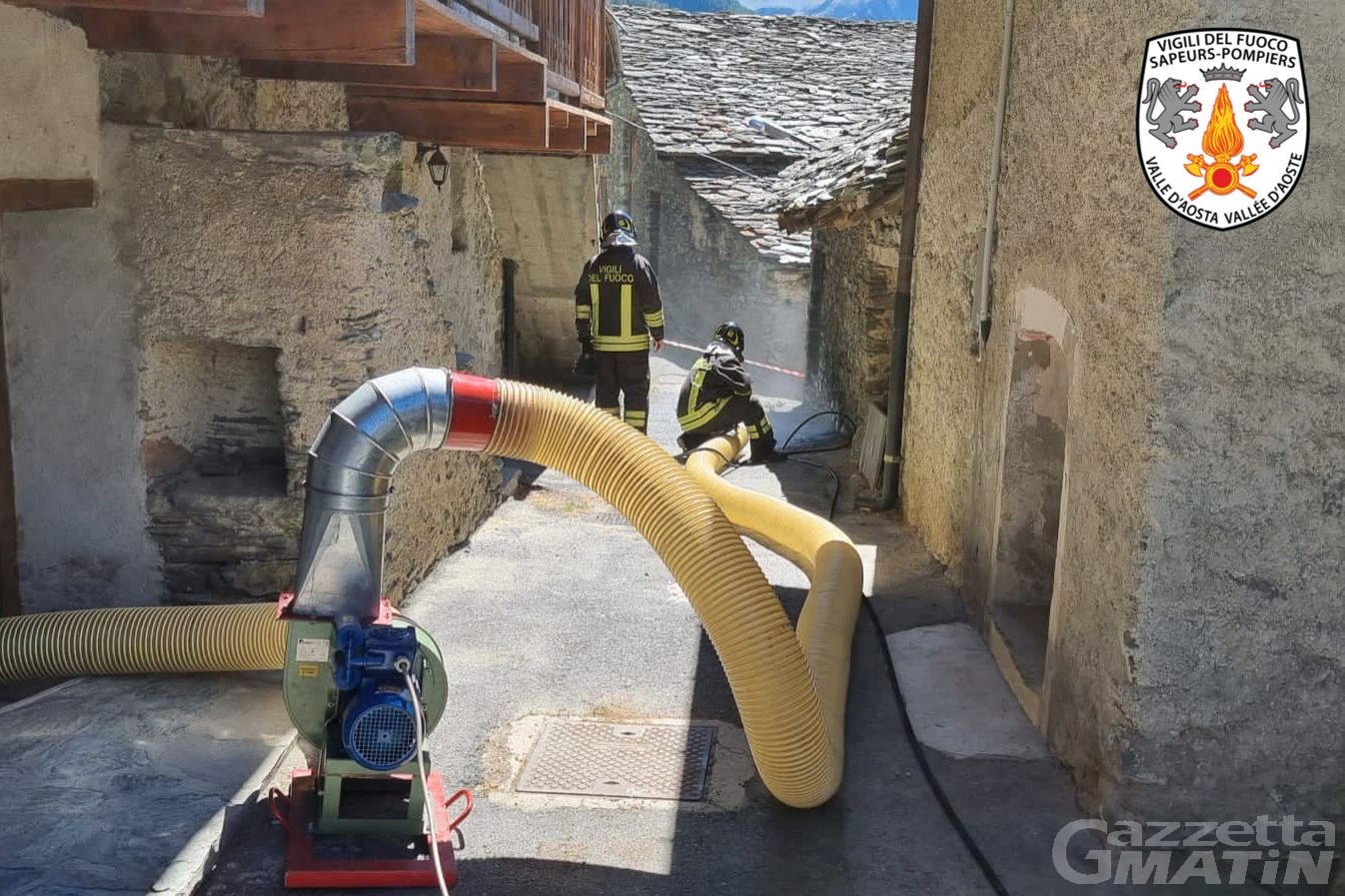 Brusson: terminate le operazioni di bonifica dopo una fuga di gas Gpl Brusson: terminate le operazioni di bonifica dopo una fuga di gas Gpl