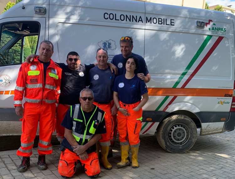 Alluvione Marche: sei volontari di Protezione Civile Anpas VdA al lavoro a Senigallia