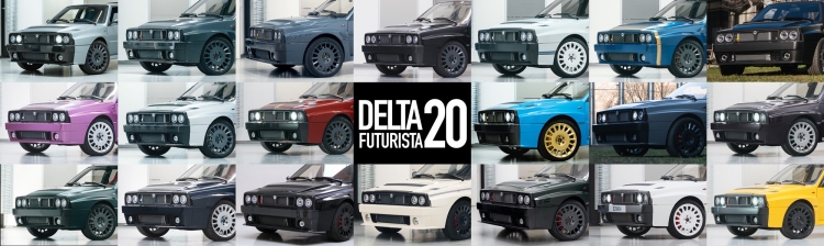 Lancia Delta Futurista: i 20 modelli per Automobili Amos prodotti dalla Podium Advanced Technologies