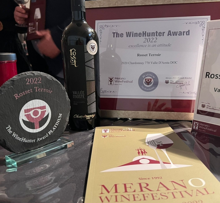 Merano Wine Festival, medaglia di platino a Rosset Terroir per lo Chardonnay 770