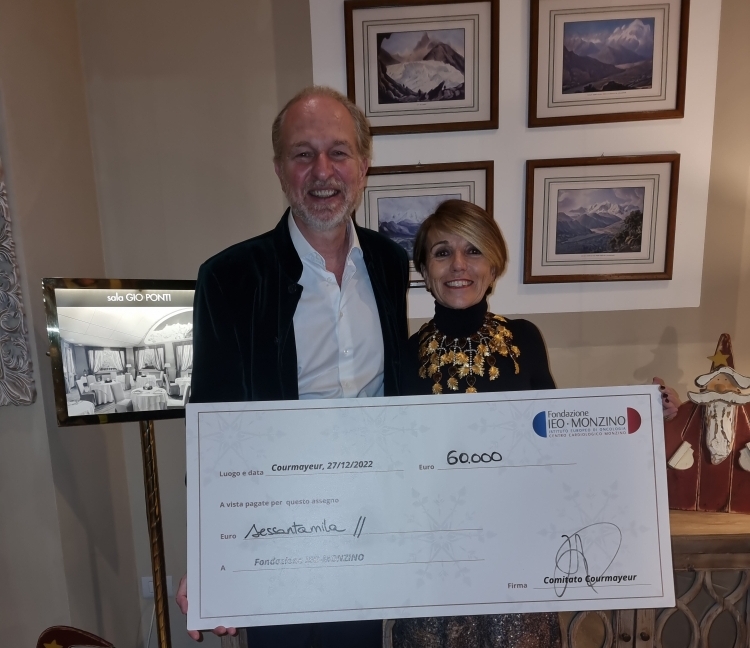 Courmayeur, 60 mila euro per la ricerca con la charity dinner di Fondazione Ieo-Monzino e Cenacolo Artom