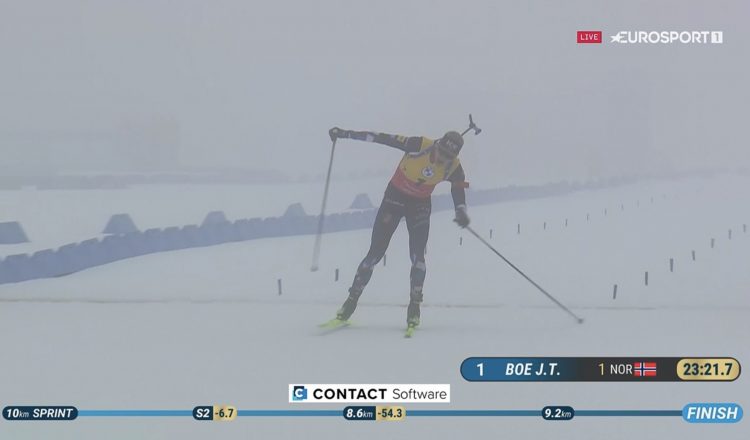 Biathlon: Johannes Boe trionfa nella sprint Mondiale, Bionaz non si qualifica per l’inseguimento