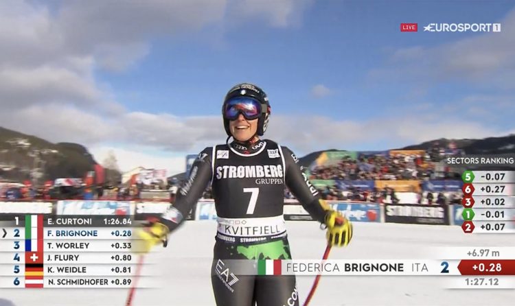 Sci alpino: Cornelia Huetter beffa Elena Curtoni a Kvitfjell, 5ª Federica Brignone