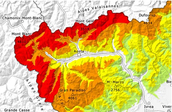 Valanghe, Valle d’Aosta: grado di pericolo 4 – forte a Nord e Ovest