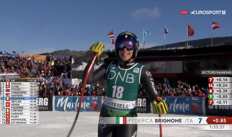 Sci alpino: Vickhoff Lie batte Goggia che vince la sua quarta coppetta di discesa, bel 7° posto di Brignone