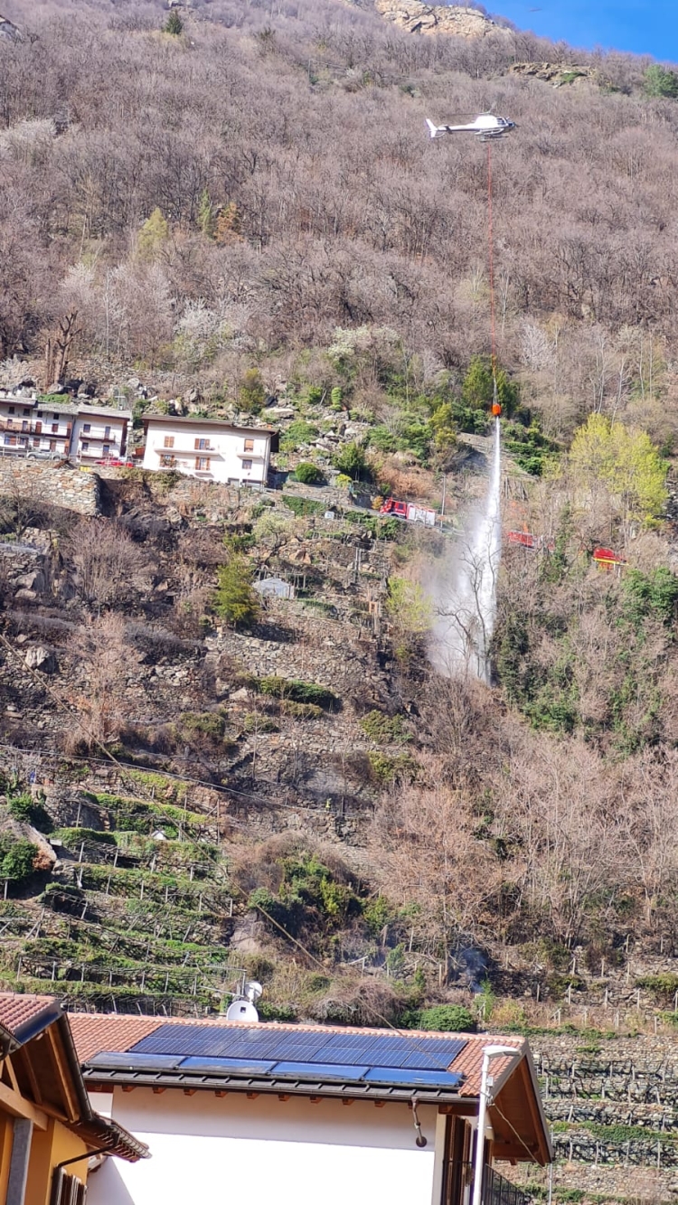 Pont-Saint-Martin: incendio nel bosco, nessuna persona coinvolta Pont-Saint-Martin: incendio nel bosco, nessuna persona coinvolta