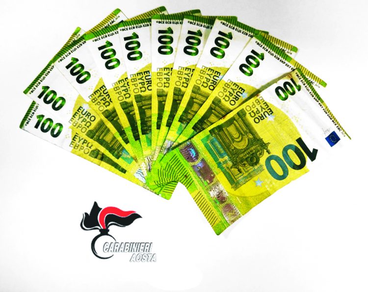 Banconote da 100 Euro false: truffati commercianti e esercenti di Aosta e Courmayeur