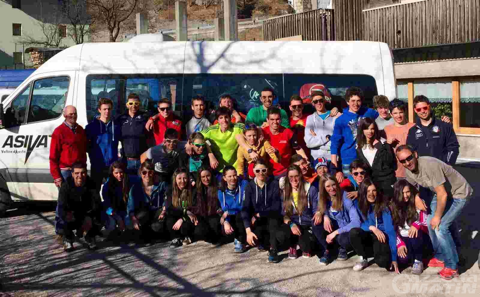 Biathlon: la squadra Asiva al lavoro a Brusson Biathlon: la squadra Asiva al lavoro a Brusson
