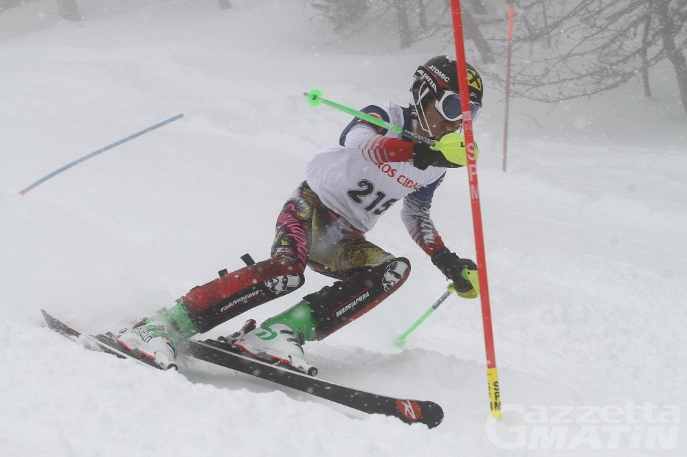 Yannick Lustrissy vince lo slalom Ragazzi del Challenge di Pila Yannick Lustrissy vince lo slalom Ragazzi del Challenge di Pila