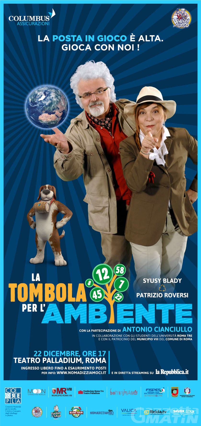 La squadra di fondo Asiva partecipa a ”La Tombola per l’ambiente” con Susy Blady e Patrizio Roversi La squadra di fondo Asiva partecipa a ”La Tombola per l’ambiente” con Susy Blady e Patrizio Roversi