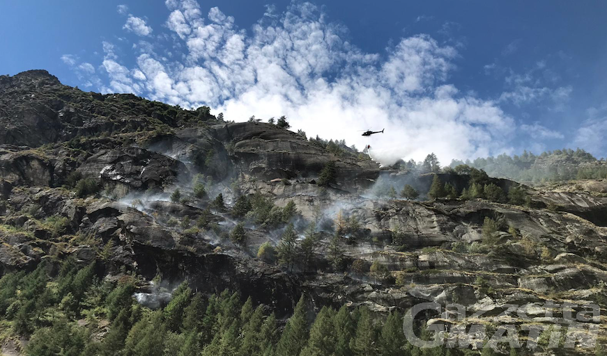 Incendio boschivo a Valgrisenche: nessun danno a persone e immobili Incendio boschivo a Valgrisenche: nessun danno a persone e immobili