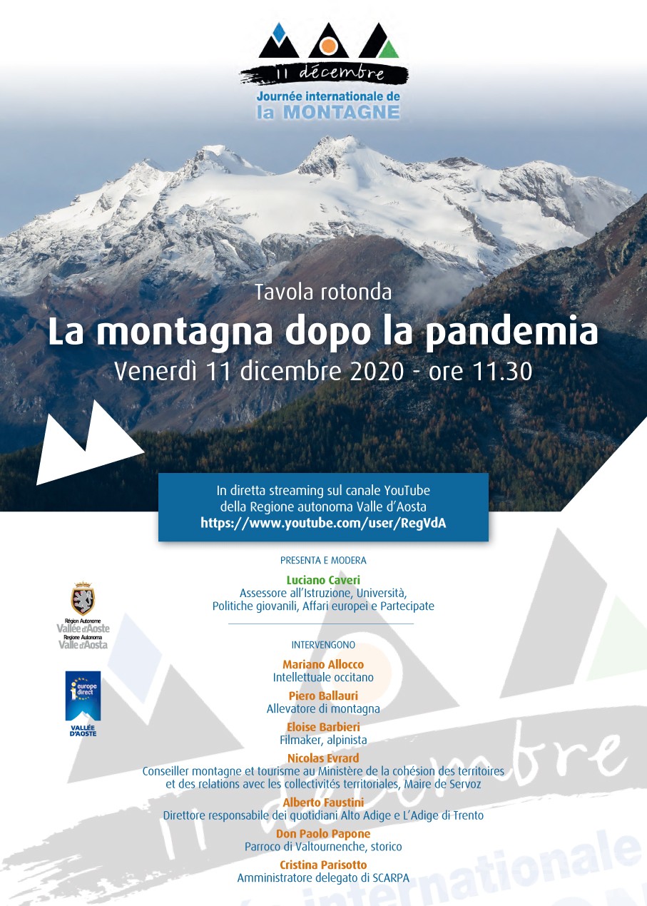 “La montagna dopo la pandemia”: tavola rotonda per celebrare la Gionata internazionale “La montagna dopo la pandemia”: tavola rotonda per celebrare la Gionata internazionale