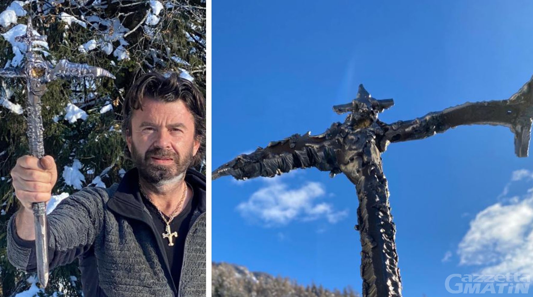 Gabriele Maquignaz forgia la piccozza della libertà dei popoli di montagna, monito per Conte Gabriele Maquignaz forgia la piccozza della libertà dei popoli di montagna, monito per Conte